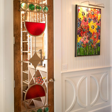 Stain Glass Door to Wine Cellar in The Milkey by Alvarez Homes