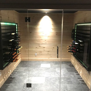 Immagine di un'ampia cantina moderna