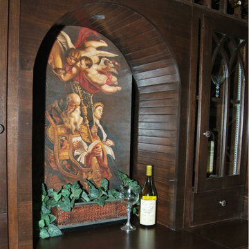 The Display Arch Included in this Wine Cellar Design Seattle WA