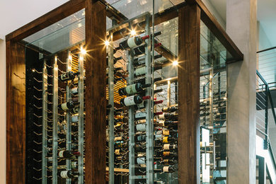 Inspiration for a contemporary wine cellar in Los Angeles.