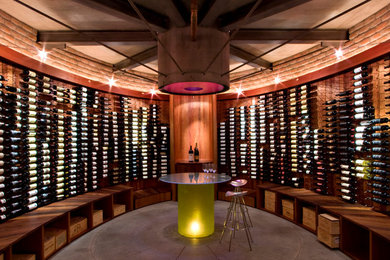 Inspiration for a contemporary wine cellar in Phoenix.