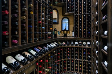 This is an example of a mediterranean wine cellar in Phoenix.