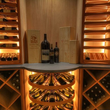 Traditional Wine Cellar + LED Lighting