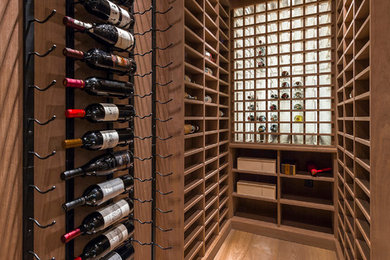 Transitional Onyx Wine Cellar by Papro Consulting