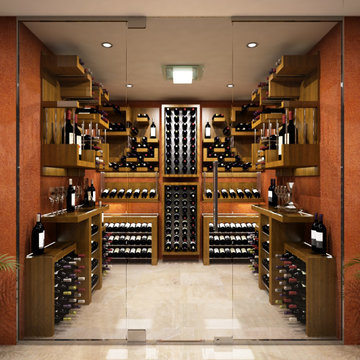 Transitional Wine Cellar by Imagination Wine Cellars