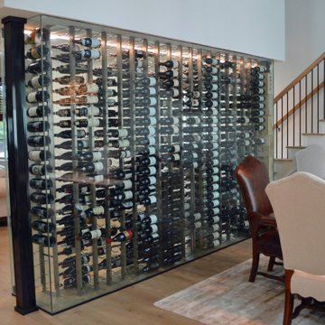 Turning a Wine Bar Into a Glass-Enclosed Dining Room Wine Cellar in Manhattan Be
