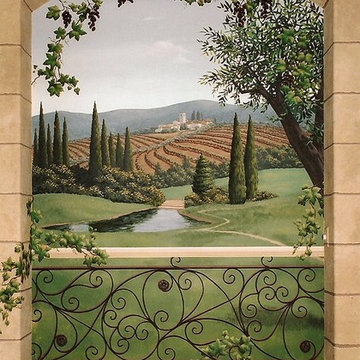 Tuscany Wine Room Mural