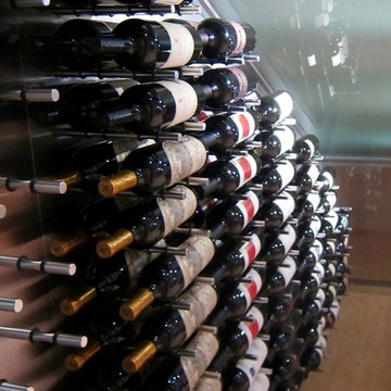 Ultra Peg System on AlumaSteel Backerboards Dallas Wine Cellar Installation