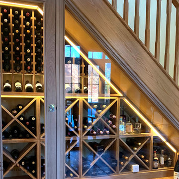 Under stairs wine racking