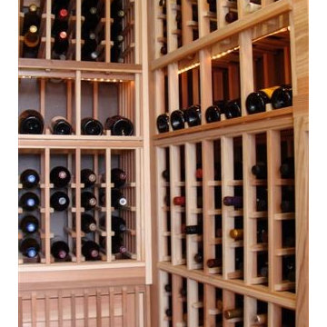 Unfinished Redwood Wine Racking - A Natural Touch