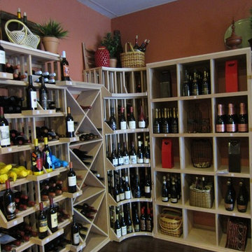 Unfinished Redwood Wine Racks - Commercial Wine Cellar Design TX