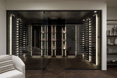 Example of a wine cellar design in Los Angeles