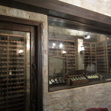 View From the Wine Tasting Room into the Residential Wine Cellar