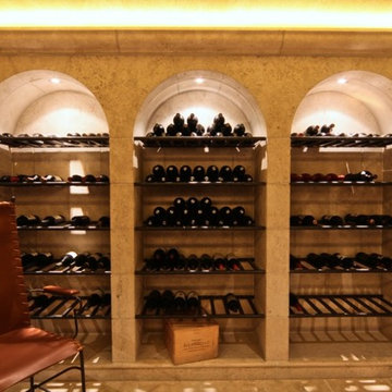 Vin de Garde Custom Modern Wine Cellar Designs (Arches)
