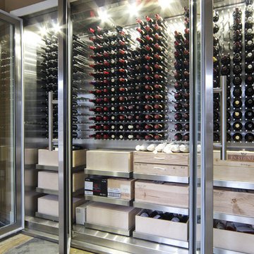 Vin de Garde Custom Stainless Steel Wine Cabinet