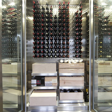 Vin de Garde Custom Stainless Steel Wine Cabinet