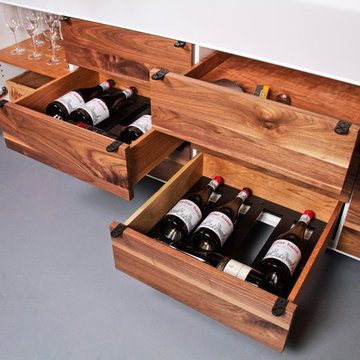 Vin de Garde Modern Wine Cellars Inc. & Jeff Martin Joinery Custom Credenza