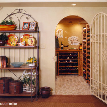 Walk in wine cellar for a small space