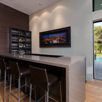 Wallace Ridge Beverly Hills modern home wet bar