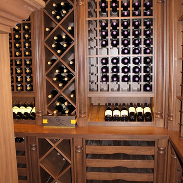 Walnut wine cellar
