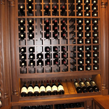 Walnut wine cellar