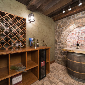 Water tower inspired home wine cellar