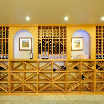 West Coast Redwood Wine Cellar with Archways