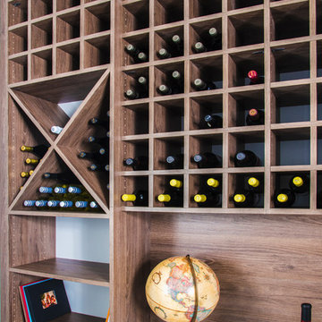 Wine and Beverage Storage Center for a Wine Lover (Close Up)