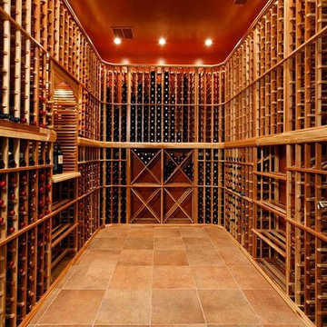 Wine Cellar and Tasting Room by Michael Nash Design Build & Homes
