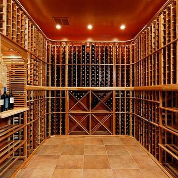 Wine Cellar and Tasting Room by Michael Nash Design Build & Homes