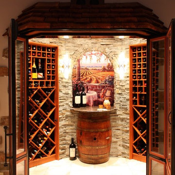 Wine Cellar Art On Tile Mural