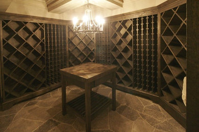 Wine cellar - transitional wine cellar idea in Toronto