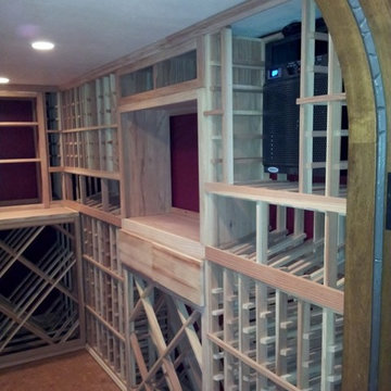 Redwood Wine Racking for Residential Wine Cellars