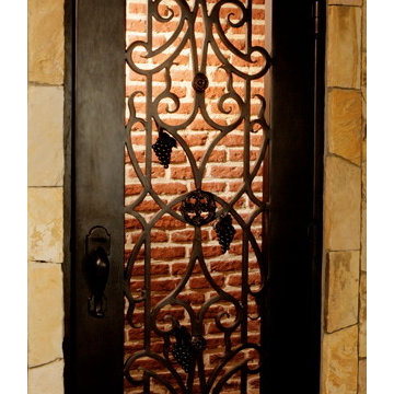 Luxury Wrought Iron Wine Cellar Door