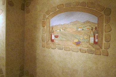 Wine Cellar mural & faux finish - Oconomowoc, WI