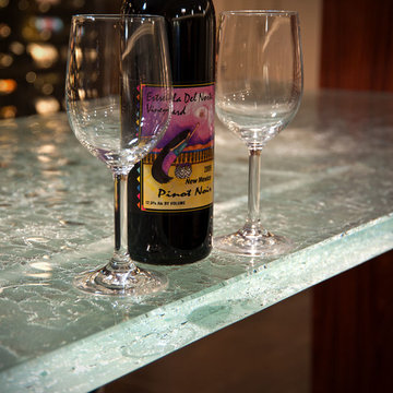 Wine Cellar Storage Room & Glass Bar Countertop