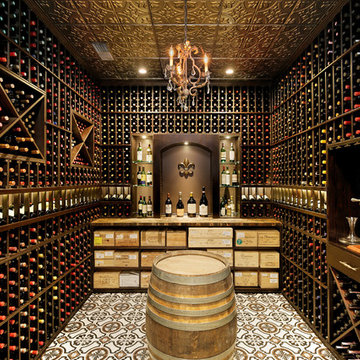Wine Cellar with Decorative Wine Racking