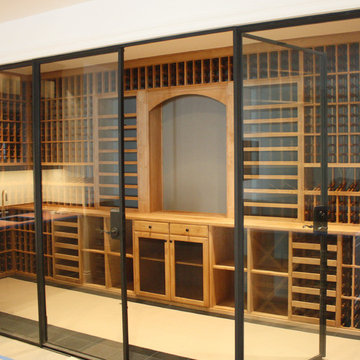 Wine Cellar with Glass Doors