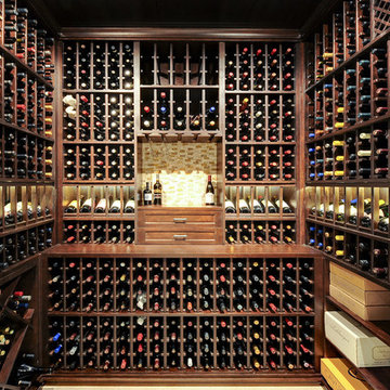 Wine Cellar with Modern Wine Door
