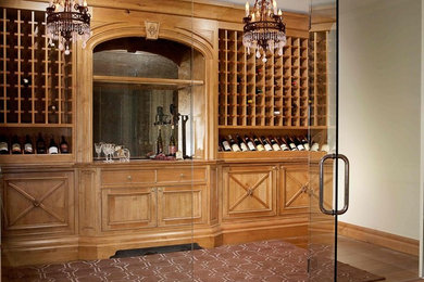 Example of a classic wine cellar design in Chicago