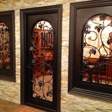 Fully Functional, Completely Custom Ornate Wine Cellar Doors