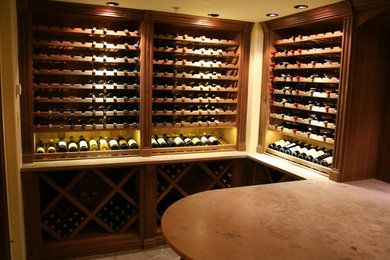 Example of a classic wine cellar design in Denver