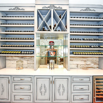 Wine Racks with Custom Shelves and Cabinets