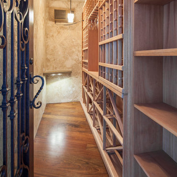 Wine room— 2014 Lakeway Warm Contemporary Waterfront Custom Home on Lake Travis