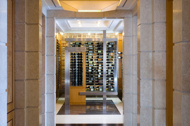 Trendy wine cellar photo in Miami