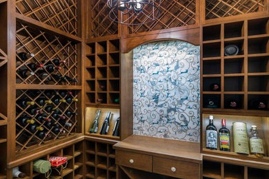 Wine cellar - traditional wine cellar idea in Tampa