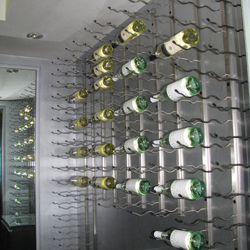 Wine room metallic finish