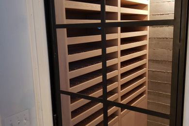 Inspiration for a modern wine cellar remodel in Richmond