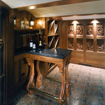 Wine Room w/Carved Decorative Panels