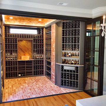 WIne Room with folding doors